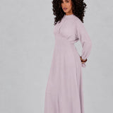 ROBE DRAPÉE MAUVE PASTEL