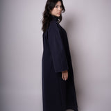 KIMONO EN LAINE BLEU