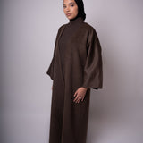 KIMONO EN LAINE MARRON