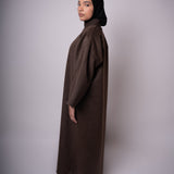 KIMONO EN LAINE MARRON