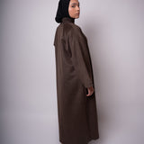 KIMONO EN LAINE MARRON