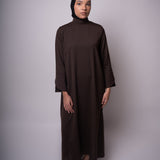 ROBE EN LAINE MARRON