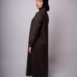 ROBE EN LAINE MARRON